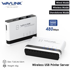 USB Wireless Printer Adapter Server WiFi 10/100Mbps LAN/Bridge 480Mbps USB2.0 picture