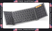 Full-Size Bluetooth Keyboard with Numeric Pad, Foldable Travel Design picture