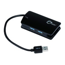 SIIG JU-H30812-S1 Super Speed USB 3.0 4,Port Hub, 4 Ports, Black  picture