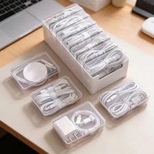 Cable Organizer Box Set Plastic Storage for Office Charging Cords & Devices picture