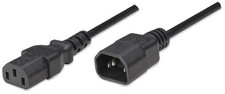 Manhattan Power Cord/Cable, C14 Male to C13 Female (kettle lead), Monitor to CPU picture