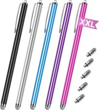 Stylus pens for Touch Screens [5 Pack Long Pen Body] Fiber mesh Solid color  picture