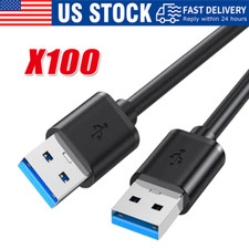 USB 3.0 A Male to A Cable Lot Data Transfer Super Speed Power Charger Metal 3FT picture