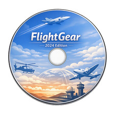 FlightGear 2024 Professional Flight Simulator DVD ROM – 440 Aircraft Edition picture