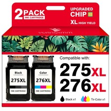 2 Pack PG-275XL CL-276XL Ink Cartridges For Canon PIXMA TS3520 TS3720 TR4720 picture