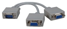 QVS CC320Y 8 in. HD15 Male to 2 HD15 Female VGA Video Splitter Cable picture