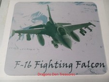 F-16 American Fighter Jet Fighting Falcon Flying Over Snow Landscape Mouse Pad picture