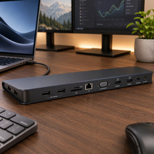 15 Port USB-C HUB Docking Station 2x HDMI 4K@60/30 100W RJ45 DisplayLink Win+Mac picture