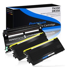 2PK TN350 Toner Cartridge + 1PK DR350 Drum Unit For Brother DCP-7020 DCP-7025 picture
