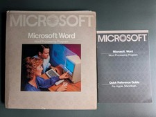 Microsoft Word 1.0 Macintosh 1984 Original Manual 034-096-001 & Guide picture