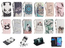 Flip Panda Cat Flower Dog Card Wallet Cover Case for A14 A56 A07 A17 A36 A55 A26 picture