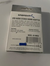 Sabrent AU-MMSA USB External Stereo 3D Sound Adapter - Black picture