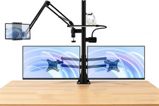 Alumium Vertical Stand for Dual Monitors,Workspace Desktop Organizer and Acessor picture