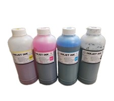 4 Gently Used InkJet Refill Bottles PhotoColor (UV Dye) CYMK About 1/4 Used picture