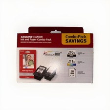 Genuine Canon 210XL Black 211XL Color 4x6 Paper Combo Pack New OEM Chromalife picture