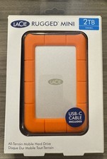 LaCie Rugged 2TB Ext Hard Drive USB-C, Excellent Condition, w original cables picture