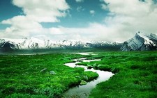 Landscape mountains snowy mountain upscaled nature peak Custom Gaming Mat Desk picture