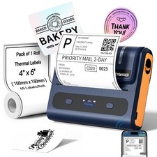 DETONGER Battery Powered Shipping Label Printer | DP45S 4x6 Cordless Portable... picture