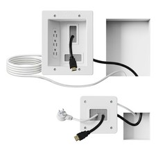 Mount-It in-Wall TV Cable Management Kit with Recessed Power - Triple Outlet... picture
