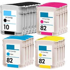 23 Pack Comp HP 10 Black & HP 82 ink cartridges for Designjet 100 500ps 800ps picture