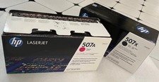 Lot of 2 HP 507X Black (Sealed) 507A Magenta (Open) LaserJet Toner Cartridge picture