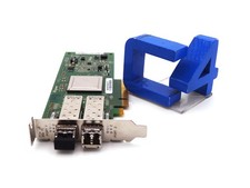 QLOGIC QLE2562 8GB PCI-E DUAL PORT FIBER CARD - 6T94G, MFP5T, RW9KF picture
