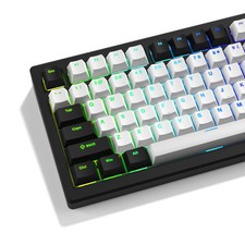 124 Keys XVX White, Black Keycaps, Cherry Profile, PBT Double Shot, Shine Thru picture