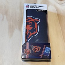 Chicago Bears NFL Wireless Charging Mouse Pad Blue/Orange Brand New Sealed Read picture
