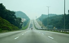 Landscape road highway traffic car long mist Custom Gaming Mat Desk picture
