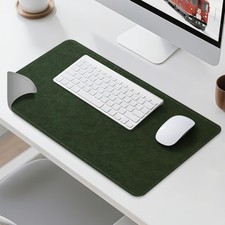 glodentai Leather Desk Mat Green Gray 33x13 picture