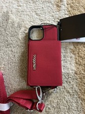 Baggallini On The Go iPhone Card Case Crossbody Red RFID Fits iPhone 13/14 picture