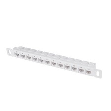 12 Port Cat6 Patch Panel 10 Inch 0.5U Network Cabinet Rack Mount Straight Throug picture