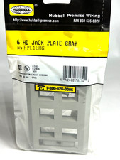 Lot of 80x Hubbell FPL16HG 6-Port HD JACK Premise Wiring Plate GRAY (like LFP16) picture