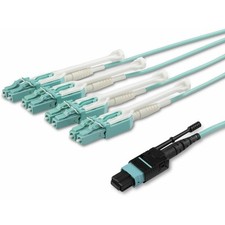 StarTech 5m (16.4ft) MTP(F)/PC to 4x LC/PC Duplex Breakout OM3 Multimode Fiber picture