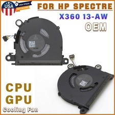 OEM Laptop CPU GPU Inter Cooling Fan Replace For HP Spectre X360 13-AW TPN-Q225 picture