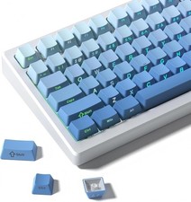 Shine Through keycaps Set,Double Shot PBT keycaps Gradient picture