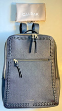 CALPAK Kaya Vegan Leather Laptop Backpack Black with Multiple Compartments K70 picture