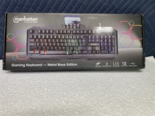 Manhattan RGB LED USB Gaming Keyboard Full Size Rainbow Backlit PC 180603 picture