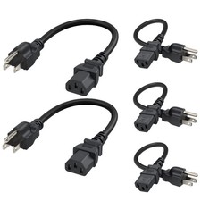 CableCreation 5-Pack 1FT Power Cord NEMA 5-15P to IEC320C13 picture