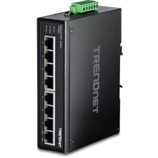 8-Port Industrial Gigabit PoE+ DIN-Rail Switch, TI-PG80, 200W PoE Power Budge... picture