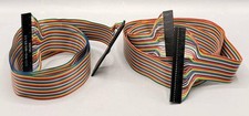 Lot of 2 MUPAC 40-Pin IDC Female-to-Female Rainbow Ribbon Cables 3552015-04-00 picture