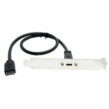 40cm USB 3.1 Front Panel Header to Type-C Female Extension Cable with Screw USA picture