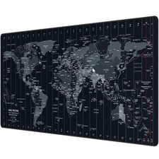 Large Mouse Pad 35.4x15.7 Inch World Map - XXL Gaming Desk Mat with Non-Slip ... picture