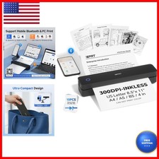 iDPRT MT610 Portable Printer 8.5x11 US Letter 300DPI Black Bluetooth picture