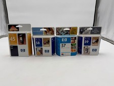 Genuine HP ink Cartridge 4X Lot 45,57,,58,59 Black Tri Color Gray Photo EXPIRED picture