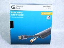 Commercial Electric 15 Foot Cable Armor Floor Channel Flexible PVC BLACK picture