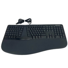 Microsoft Ergonomic Keyboard Black Wired USB Model 1878 FRENCH LAYOUT - Tested picture