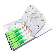 10pcs Odf 4 Port Wall Outlet Box Faceplate 4 Core Fiber Optic Termination Box Sc picture
