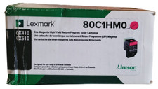 Lexmark 80C1HM0 Magenta High Yield Toner Cartridge With Deformed Box picture