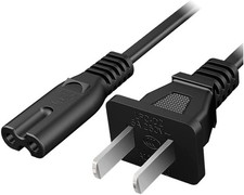 Universal 5ft 2-Prong Power Cable for PS4, PS5, Xbox & Home Electronics picture